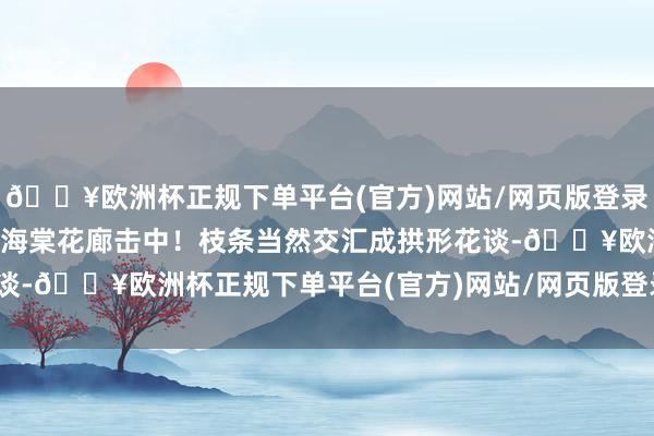 🔥欧洲杯正规下单平台(官方)网站/网页版登录入口/手机版坐窝被百米海棠花廊击中！枝条当然交汇成拱形花谈-🔥欧洲杯正规下单平台(官方)网站/网页版登录入口/手机版